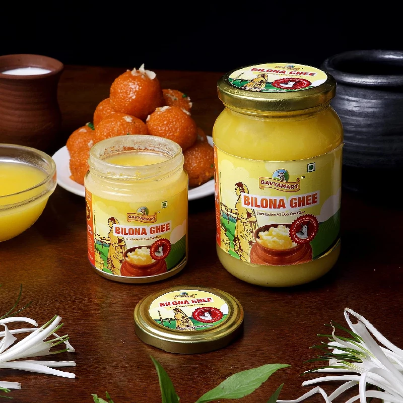 Gavyamart Bilona ghee 100percent Fresh Pure Desi Kankrej Organic Non GMO Cow Ghee-Made Using Traditional Bilona Method - Glass jar pack, 1 L-5.webp